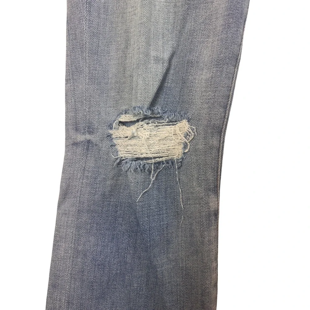 FRAME Denim Le High Straight Leg Jeans Size 26 Distressed Light Wash Jeffrey - Picture 2 of 11